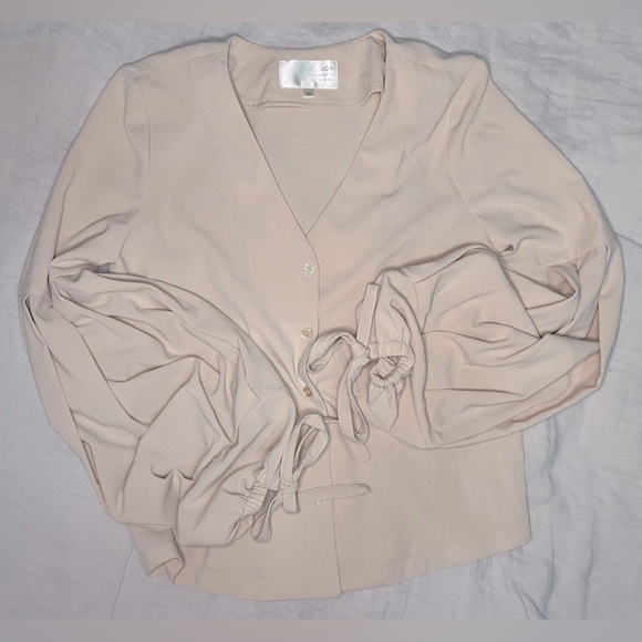 Nordstrom J.O.A Los Angeles Button-down Balloon Sleeve Blouse Small - Picture 6 of 9